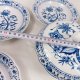 Porcelanowy serwis obiadowy Kahla, wzór cebulowy lata 70.