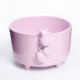 Rózowa miseczka śniadaniowa z misiem - Miseczka ceramiczna na owoce i drobiazgi. Polskie rękodzieło na prezent i dla Ciebie - Lamabo Ceramics