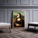 Plakat Mona Lisa ze złotym balonem 40x50 cm
