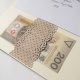 Kartka świąteczna ręcznie robiona folder na pieniądze