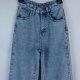 spodnie dżins straight jeans proste wysoki stan / XXS