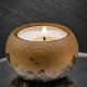 Drewniany świecznik z górskim motywem - ręcznie wypalany, idealny prezent handmade, tealight, ogień