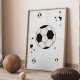 PLAKAT dla dzieci Piłka nożna-White Soccer