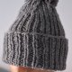 Jeszcze nie mróz, a już zimno? CZAPKA beanie handmade - SZARA, wykonana na DRUTACH