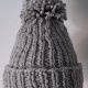 Jeszcze nie mróz, a już zimno? CZAPKA beanie handmade - SZARA, wykonana na DRUTACH