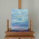 Spokojne niebo – obraz olejny 30x40 cm, pejzaż chmur, pastelowe niebo