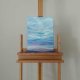 Spokojne niebo – obraz olejny 30x40 cm, pejzaż chmur, pastelowe niebo
