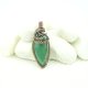 Wisiorek z zielonym agatem wire wrapping