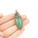 Wisiorek z zielonym agatem wire wrapping