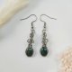 Kolczyki Agat Mszysty stal chirurgiczna handmade wirewrapping