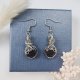 Kolczyki Noc Kairu stal chirurgiczna handmade wirewrapping