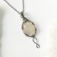 Naszyjnik Chalcedon 'Vilya' stal chirurgiczna wisiorek handmade wirewrapping