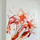 Pomarańczowe Kwiaty II 40x50 ręcznie malowany obraz abstrakcyjny