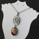 Runa Othala z mokaitem - srebrny amulet ochronny
