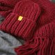 Wełniana czapka z wełny peruwiańskiej WOOLY w kolorze wina