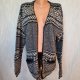 WEŁNA szetlandzka, Kardigan sweter, oversize