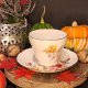 Angielska porcelana duża filiżanka i spodek Duchess wzór róże