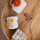 Kubek porcelanowy wzór słomkowy