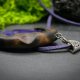Wisiorek "Fioletowy Agat i brzoza" –amulet zamknięty w kawałku drewna, pirografia, prezent, Wood Pendant, biżuteria, handmade