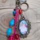 Brelok do kluczy w stylu boho z kaboszonem - Floral Bloom