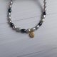Szary perłowy choker