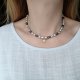 Szary perłowy choker