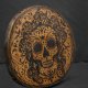 Podkładka - Czaszka meksykańska - Dia de los Muertos - pirografia, drewno gruszy, halloween, prezent, oryginalny upominek