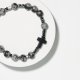 Unikatowa Bransoletka (Różaniec) Obsydian Śnieżny i Hematyt