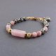 Bransoletka z różowym kwarcem.