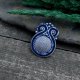 Pierścionek sutasz niebieski dżinsowy "Zina" regulowany