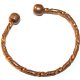 Miedziana wąska  kręcona bransoletka