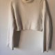 Krótki kremowy sweter z kolekcji ZARA Knitwear