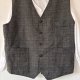 Elegancka męska kamizelka vintagewzór w kratę Klasyczna