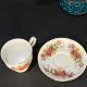 Angielska porcelana Royal Kent filiżanka i spodek wzór kwiaty tulipany róże