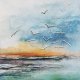 Morze- obraz  akwarela