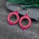 Kolczyki sutasz różowe kółka "Jolly" lekkie okrągłe romantyczne