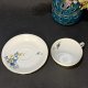 Niemiecka porcelana filiżanka i spodek żółte i niebieskie kwiaty