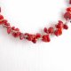 Koral czerwony Naszyjnik lniany