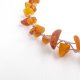 Matowe bursztyny Naszyjnik lniany