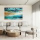 Blue lagoon 12 obraz abstrakcyjny nowoczesna abstrakcja do salonu 150x100 cm