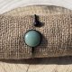 Bransoletka PETRA w kolorze czarnym z zielonym awenturynem – biżuteria handmade