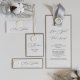 Zimowe zaproszenia ślubne srebrne z pieczęcią
