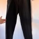 Czarne wide-leg spodnie oversize z wysokim pasem Basic Rozmiar XXXL / 46 / 18