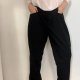 Czarne wide-leg spodnie oversize z wysokim pasem Basic Rozmiar XXXL / 46 / 18