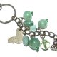 Zielone koraliki motylki ozdobny metalowy brelok