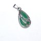 ZIELONA KROPLA w metalu zawieszka przywieszka