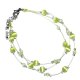 LIMONKOWE koraliki BRANSOLETKA potrójna żyłka