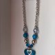 Naszyjnik z sercem w kolorze turkusowym – romantyczny styl vintage glamour