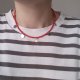 Koralowy choker