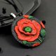 Naszyjnik "czerwony mak"